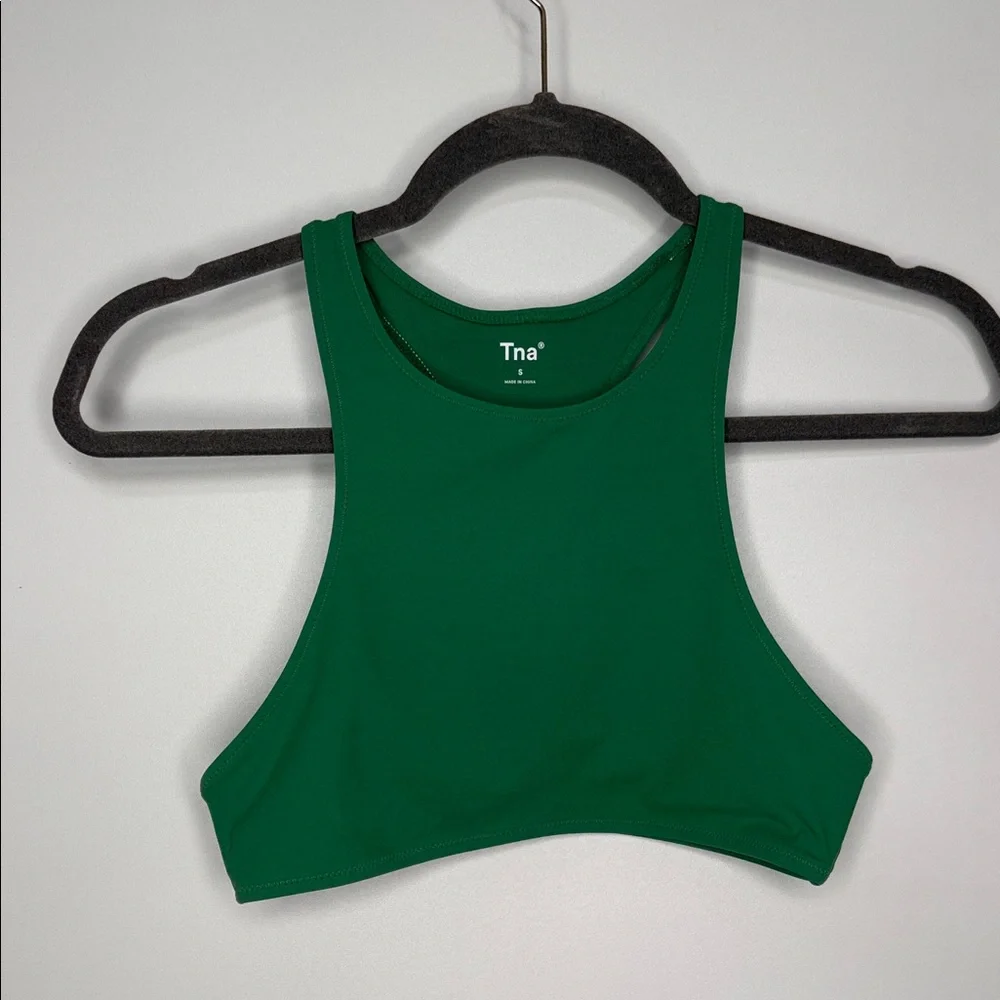 Tna Venice High Neck Bikini Top in Green Size Small - Picture 3 of 8